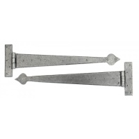 Pewter 22'' Arrowhead T Hinge (Pair)