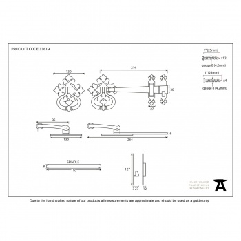 Black Shakespeare Latch Set