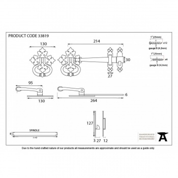 Black Shakespeare Latch Set