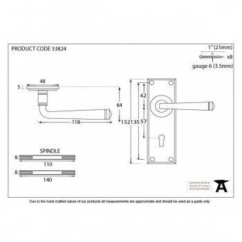 Black Avon Lever Lock Set