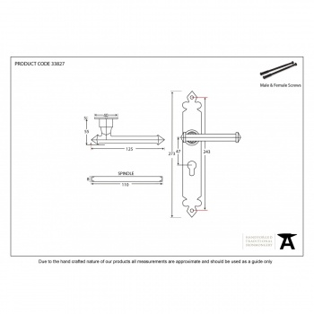 Black Tudor Euro Lever Lock 47Mm Centre