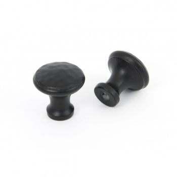 Black Beaten Cupboard Knob - Small