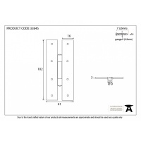 Beeswax 4'' H Hinge (Pair)