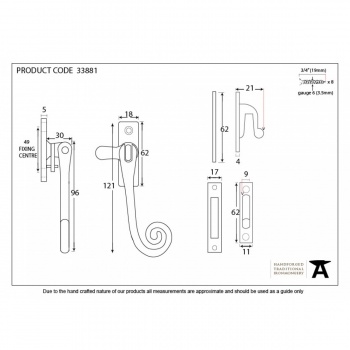 Black Deluxe Monkeytail Fastener - RH