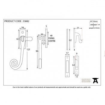 Black Deluxe Monkeytail Fastener - LH