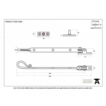 Black 8'' Shepherd's Crook Stay