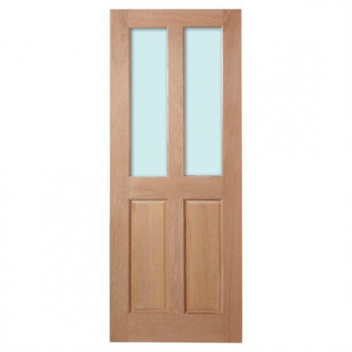 OAK 4 PANEL WITH GLAZING OPENINGS