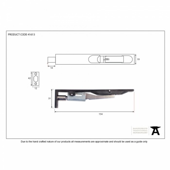 Black Stainless Steel PVD 6'' Flush Bolt