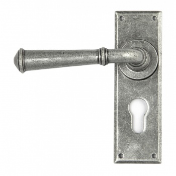 Pewter Regency Lever Euro Lock Set