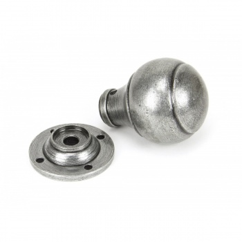 Pewter Regency Mortice/Rim Knob Set