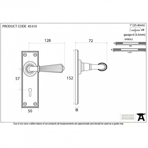 Aged Brass Hinton Lever Lock Set