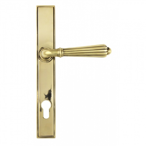 Aged Brass Hinton Slimline Lever Espag. Lock Set