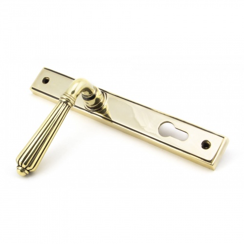 Aged Brass Hinton Slimline Lever Espag. Lock Set