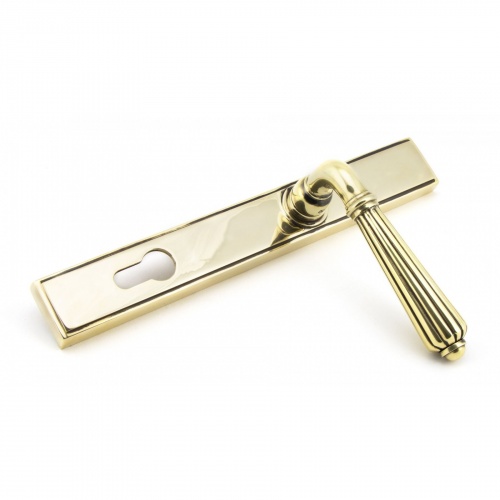 Aged Brass Hinton Slimline Lever Espag. Lock Set