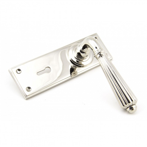 Polished Nickel Hinton Lever Lock Set