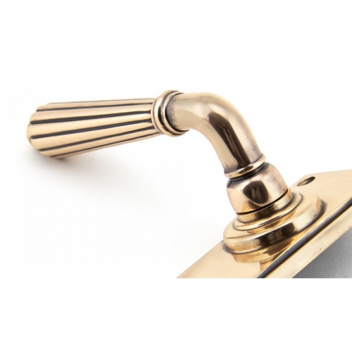 Polished Bronze Hinton Lever Latch Set