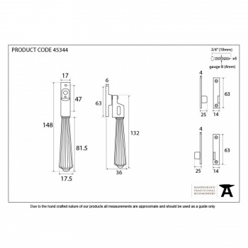 Aged Brass Night-vent Locking Hinton Fastener