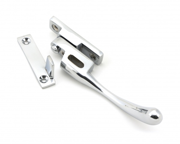 Polished Chrome Night-Vent Locking Peardrop Fastener - RH