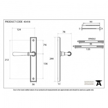 Aged Bronze Newbury Slimline Lever Latch Set