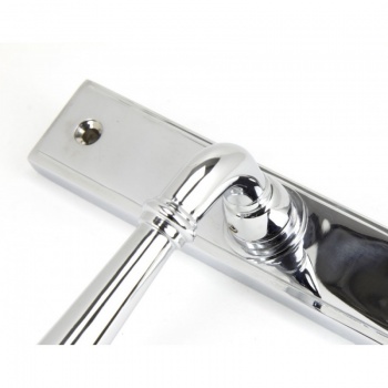 Polished Chrome Newbury Slimline Lever Latch Set