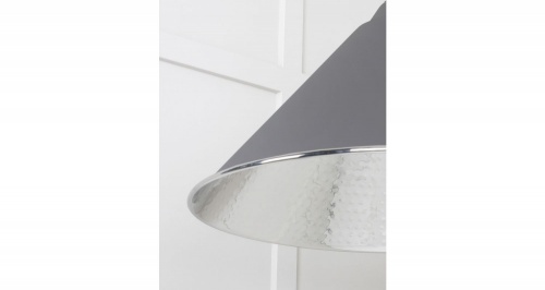 Hammered Nickel Hockley Pendant in Bluff