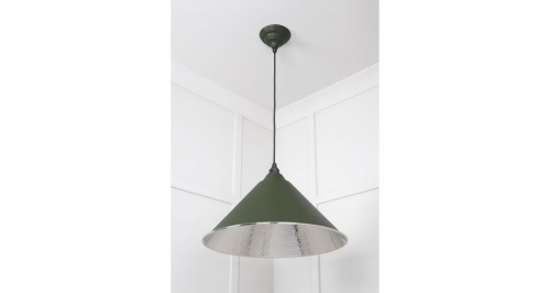 Hammered Nickel Hockley Pendant in Heath