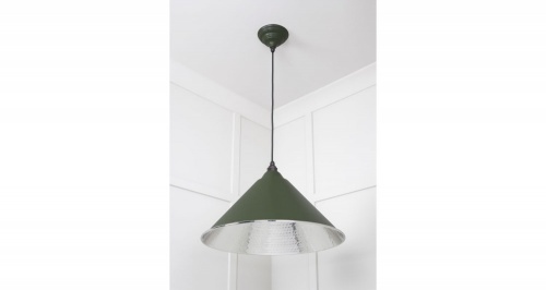 Hammered Nickel Hockley Pendant in Heath