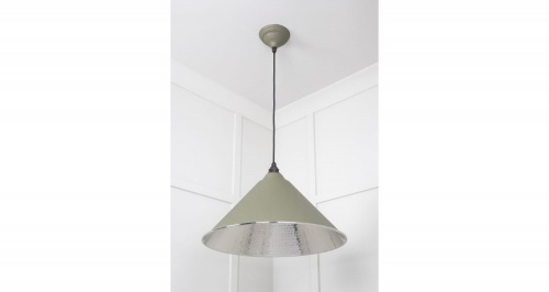 Hammered Nickel Hockley Pendant in Tump