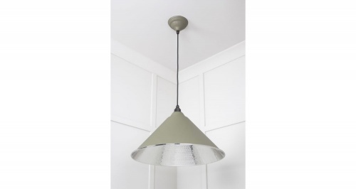 Hammered Nickel Hockley Pendant in Tump