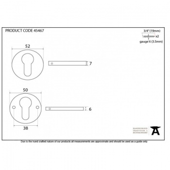 Pewter 52mm Regency Concealed Escutcheon