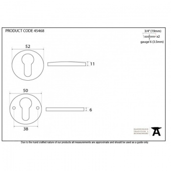 External Beeswax 52mm Regency Concealed Escutcheon