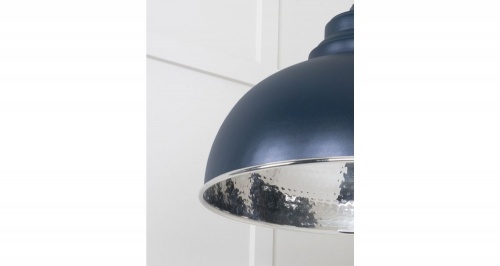 Hammered Nickel Harborne Pendant in Dusk