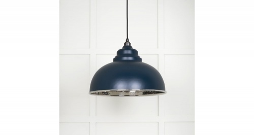 Hammered Nickel Harborne Pendant in Dusk