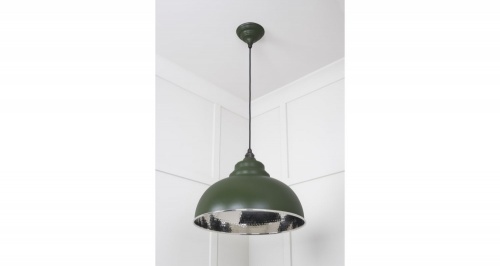 Hammered Nickel Harborne Pendant in Heath