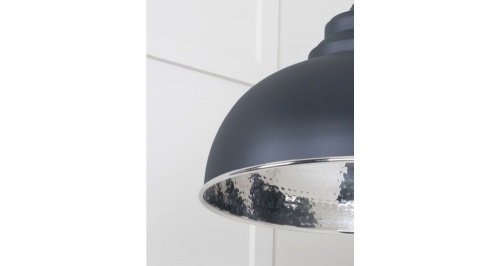 Hammered Nickel Harborne Pendant in Soot