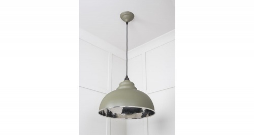 Hammered Nickel Harborne Pendant in Tump