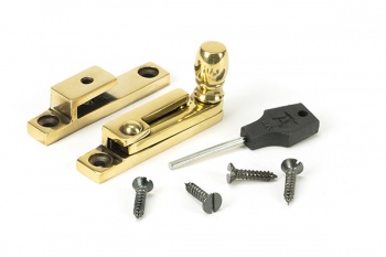 Aged Brass Mushroom Quadrant Fastener - Narrow