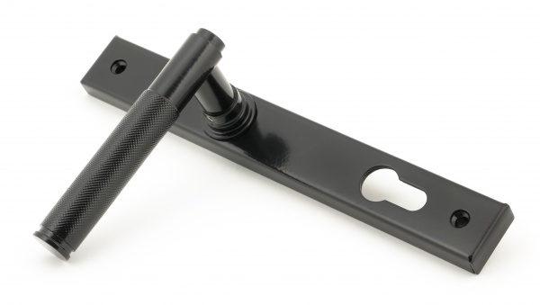 Black Brompton Slimline Lever Espag. Lock Set