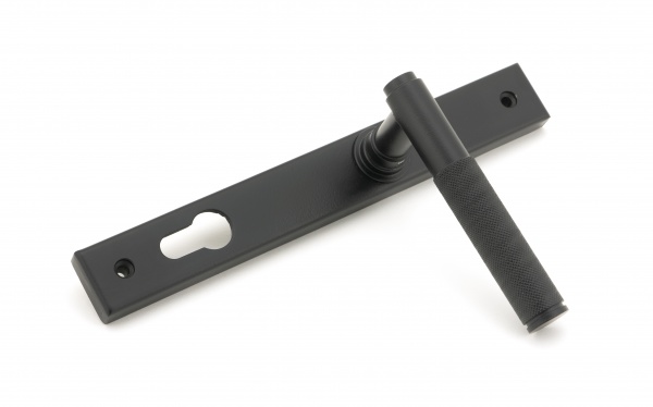 Matt Black Brompton Slimline Lever Espag. Lock Set