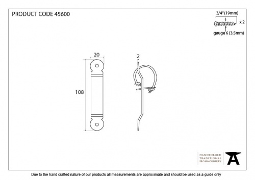 External Beeswax Locking Penny End Screw on Staple