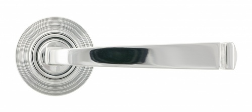 Polished Chrome Avon Round Lever on Rose Set (Beehive)