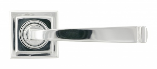 Polished Chrome Avon Round Lever on Rose Set (Square)