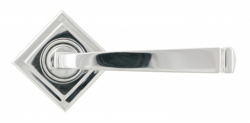 Polished Chrome Avon Round Lever on Rose Set (Square)