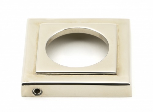 Polished Nickel Avon Round Lever on Rose Set (Square)