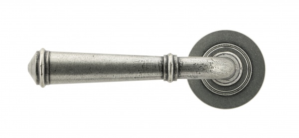 Pewter Regency Lever on Rose Set (Plain Rose)