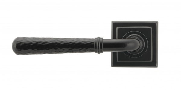 Black Hammered Newbury Lever on Rose Set (Square Rose)