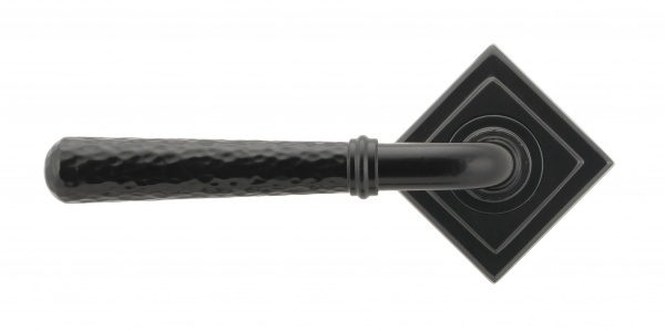 Black Hammered Newbury Lever on Rose Set (Square Rose)