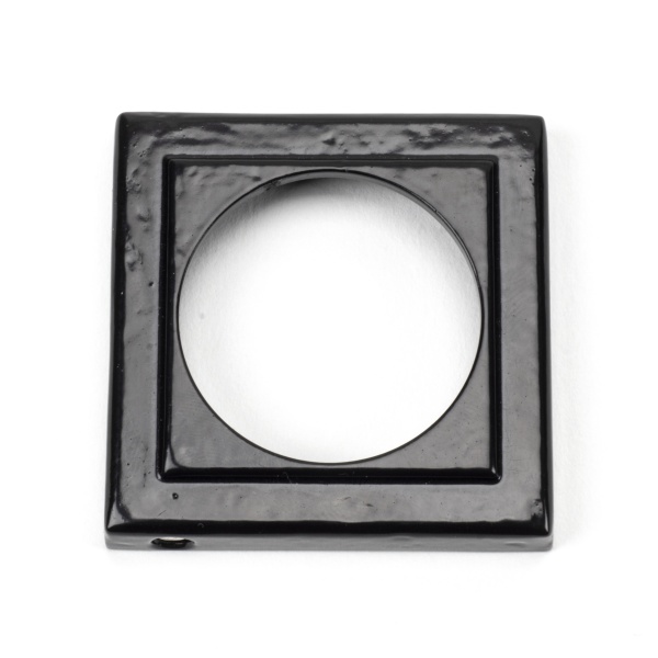 Black Round Escutcheon (Square Rose)