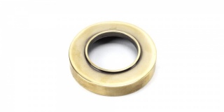 Aged Brass Round Thumbturn Set (Plain)