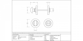 Aged Brass Round Thumbturn Set (Plain)